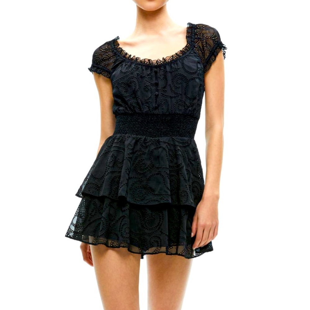 Alice and Olivia black romper dress